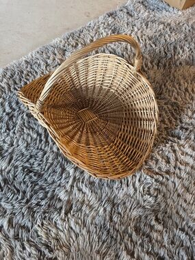 Large Woven Market Basket - Natural Wicker